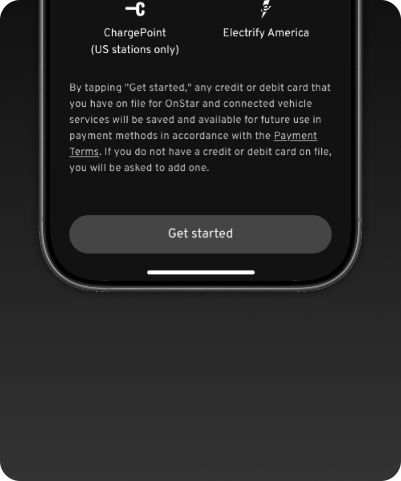Home screen with Get Started button in focus to begin enrollment