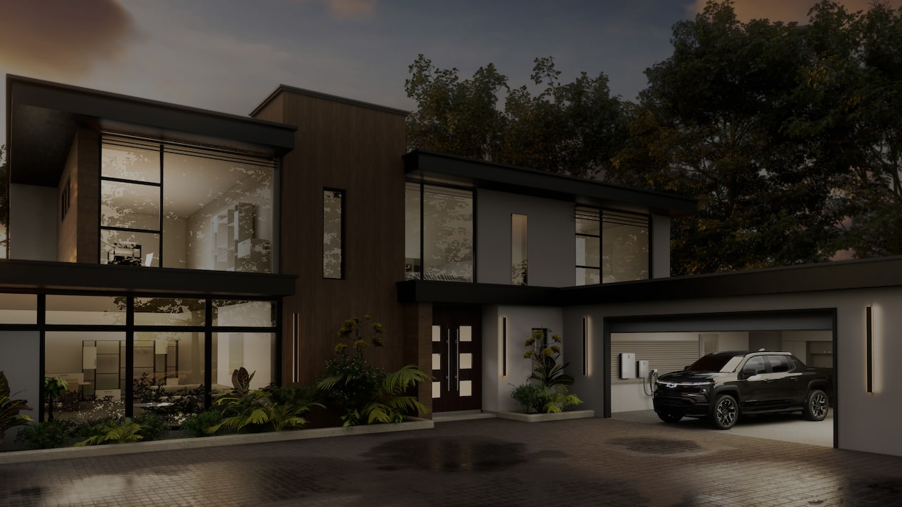 Black EV charging in home station and powering home