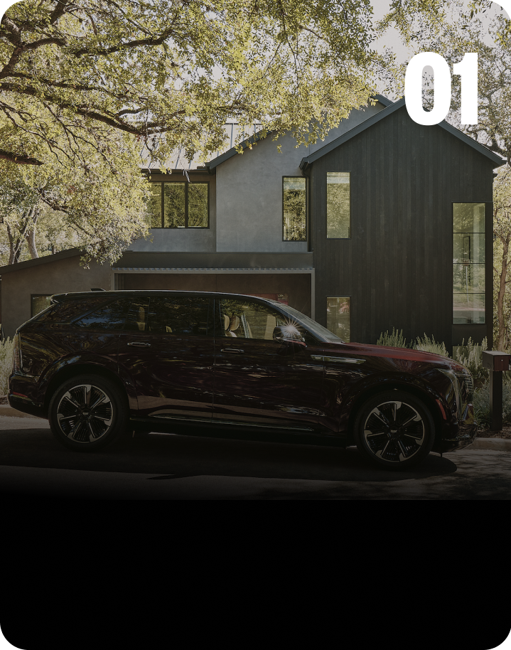 GM EV parked in residential driveway