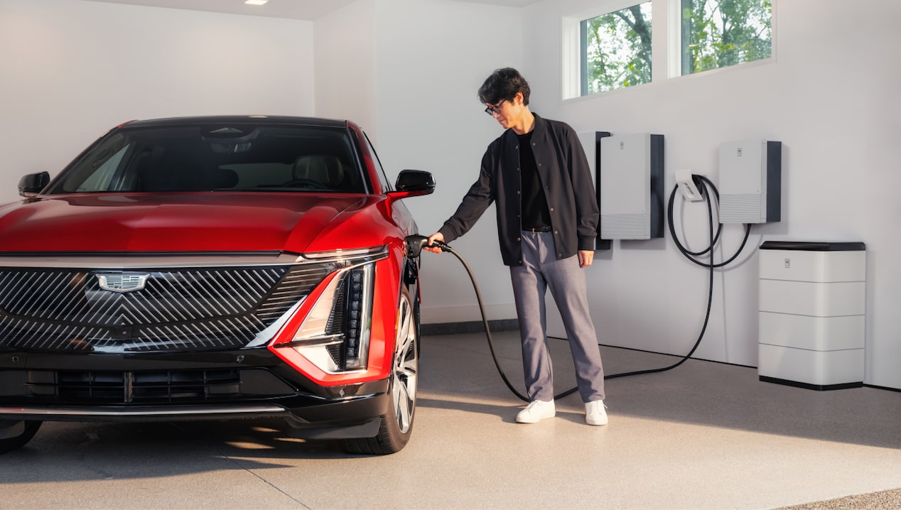 Close up of EV truck being charged