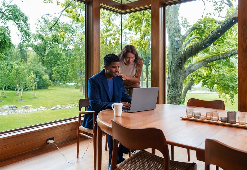 Couple Looking at Computer