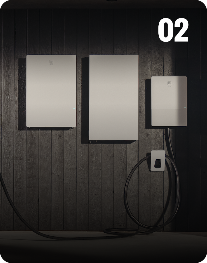 GM Energy PowerShift Charger and Home Hub and Inverter mounted on wall