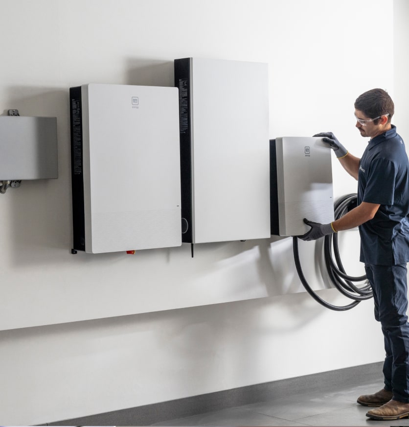 Installer installing GM Energy products